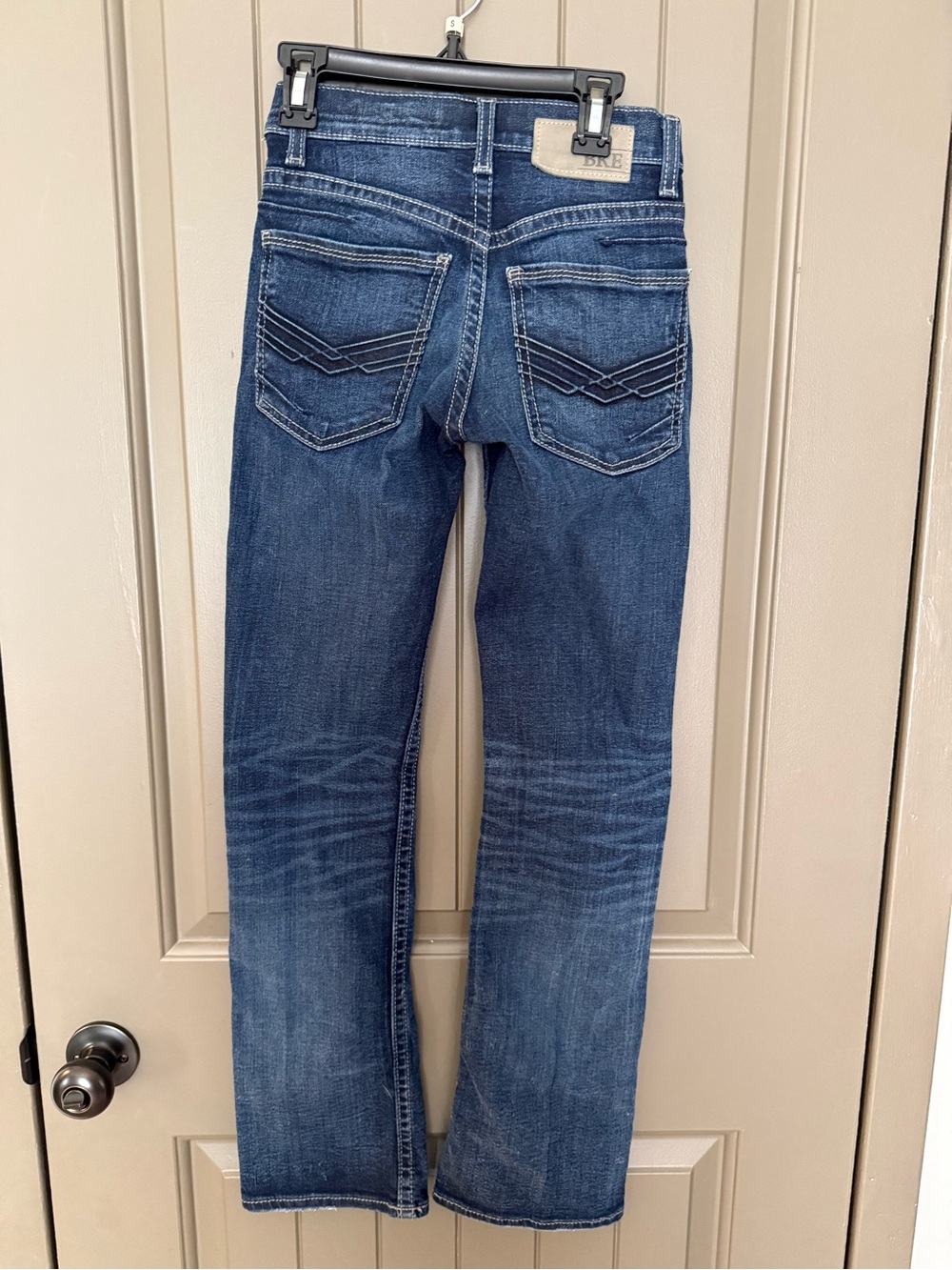 BKE Dark Blue Men's Flare Jeans - Picture 2 of 5